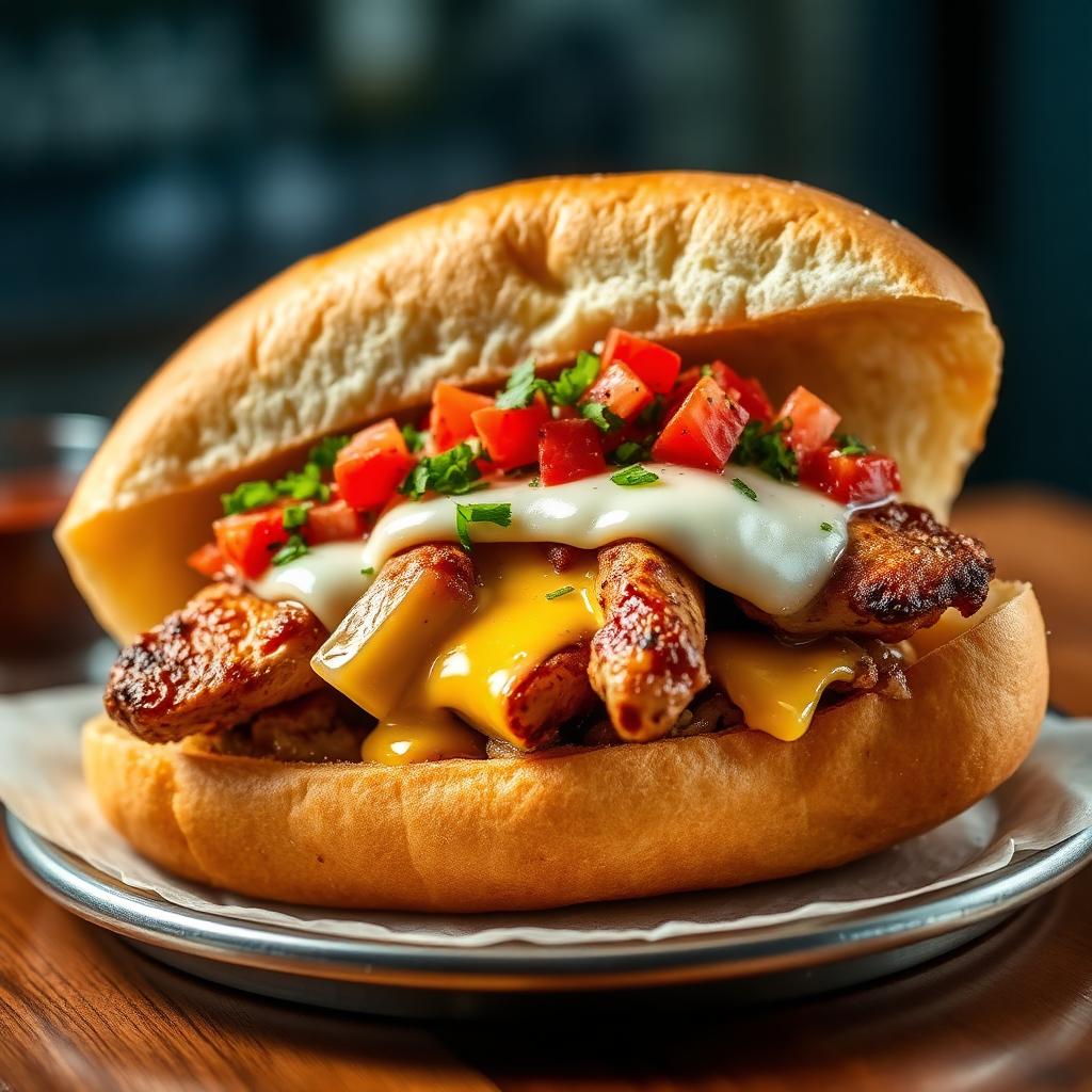 Bruschetta Chicken Cheese Steak