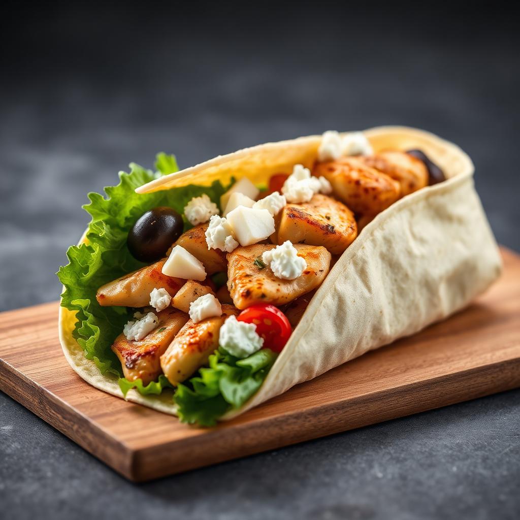 Greek Chicken Caesar Wrap